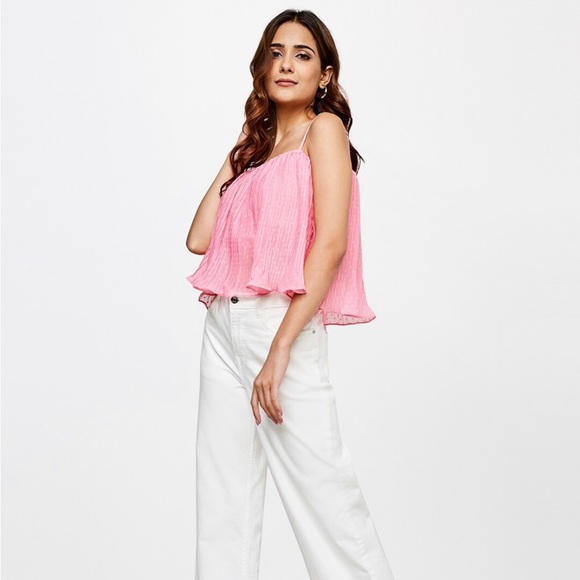 Pink Striped Shoulder Strap Top - Picture 3 of 5